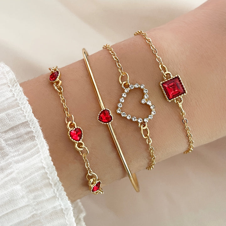 Retro Rhinestone Bracelet Set