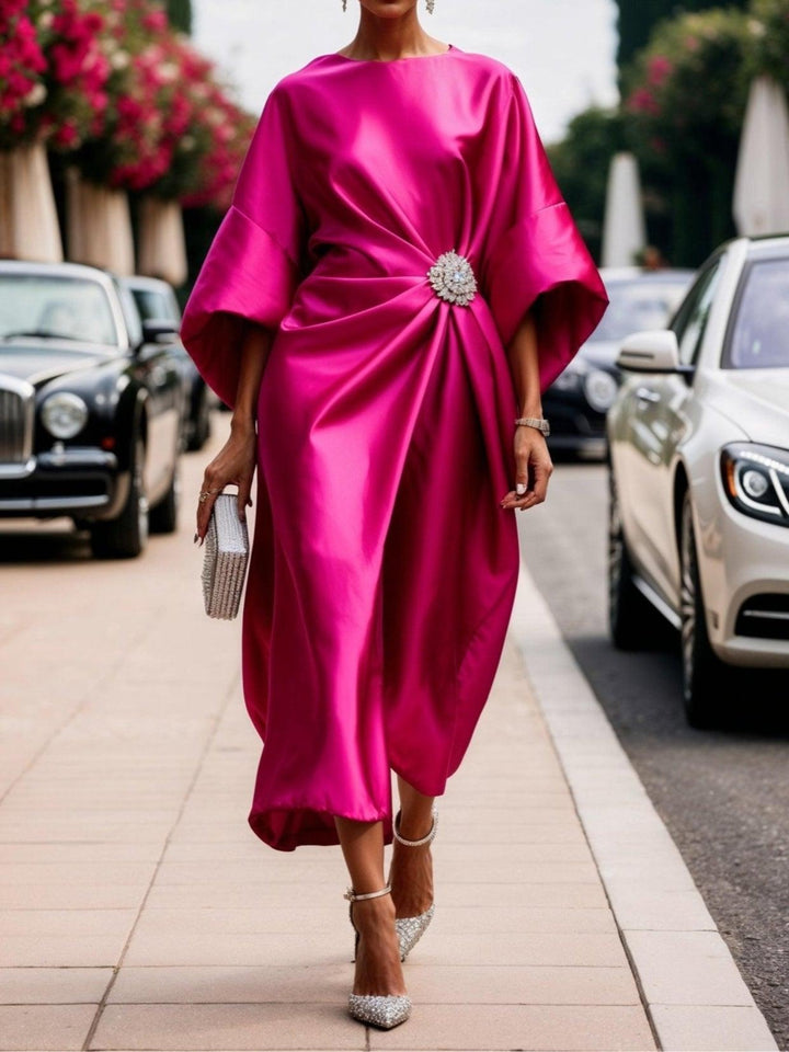 Vera™ - Shimmer Satin Long Dress