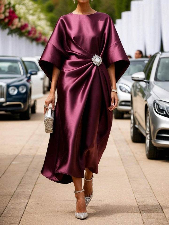 Vera™ - Shimmer Satin Long Dress
