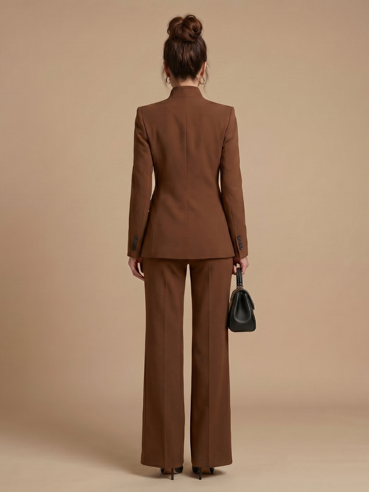 Delta - Structured Stand Collar Tailored Suit