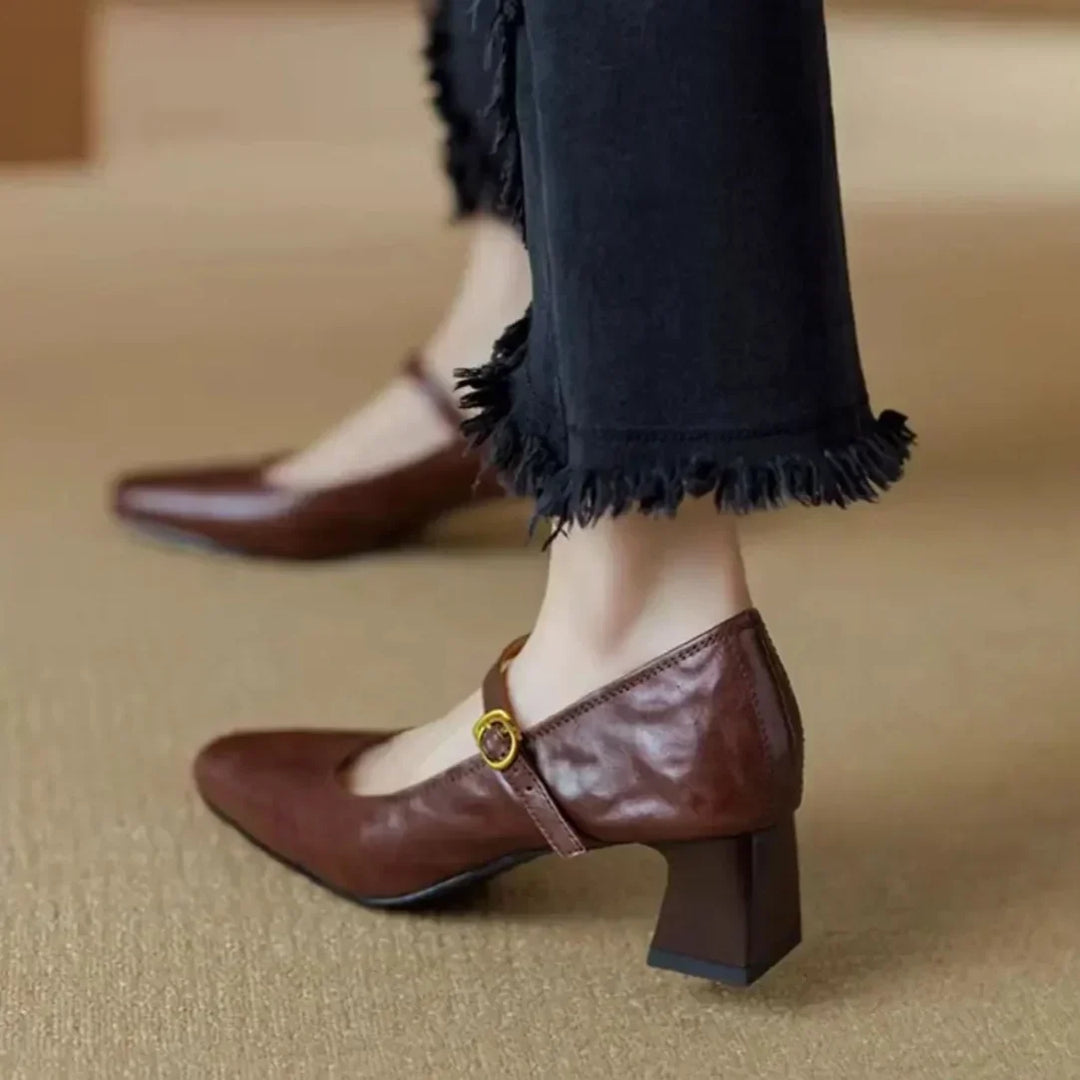 Bella - Genuine Leather Heels