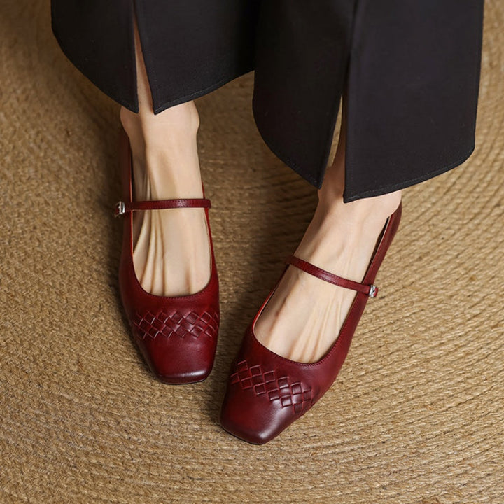 Verity - Square-Toe Mary Jane Flat