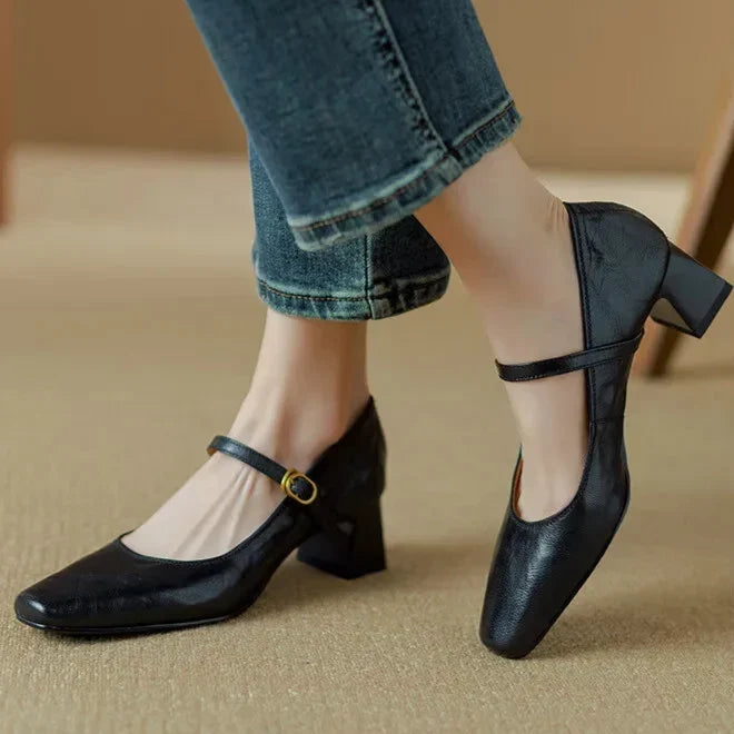 Bella - Genuine Leather Heels