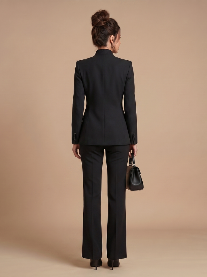 Delta - Structured Stand Collar Tailored Suit