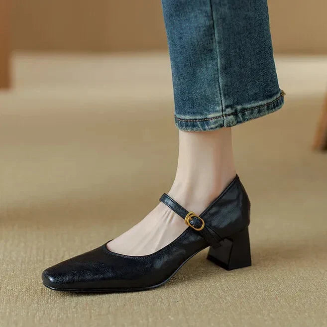 Bella - Genuine Leather Heels