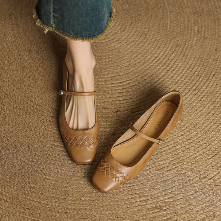 Verity - Square-Toe Mary Jane Flat
