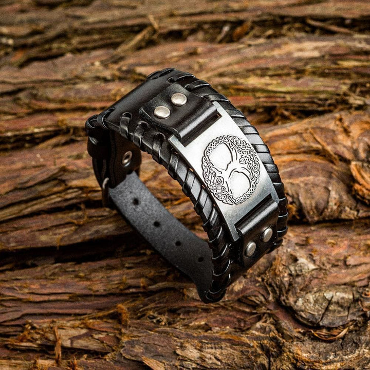 Silver Tree Buckle Cuff Bracelet