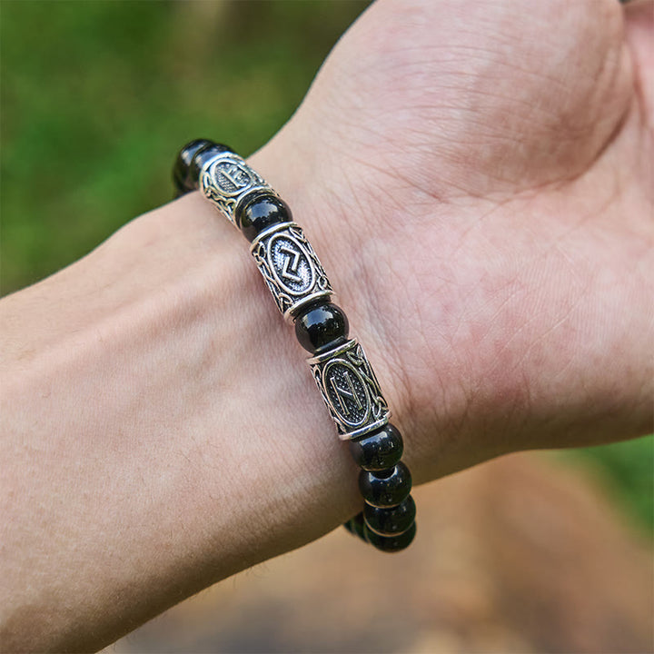 Rune Crystal Beaded Bracelet