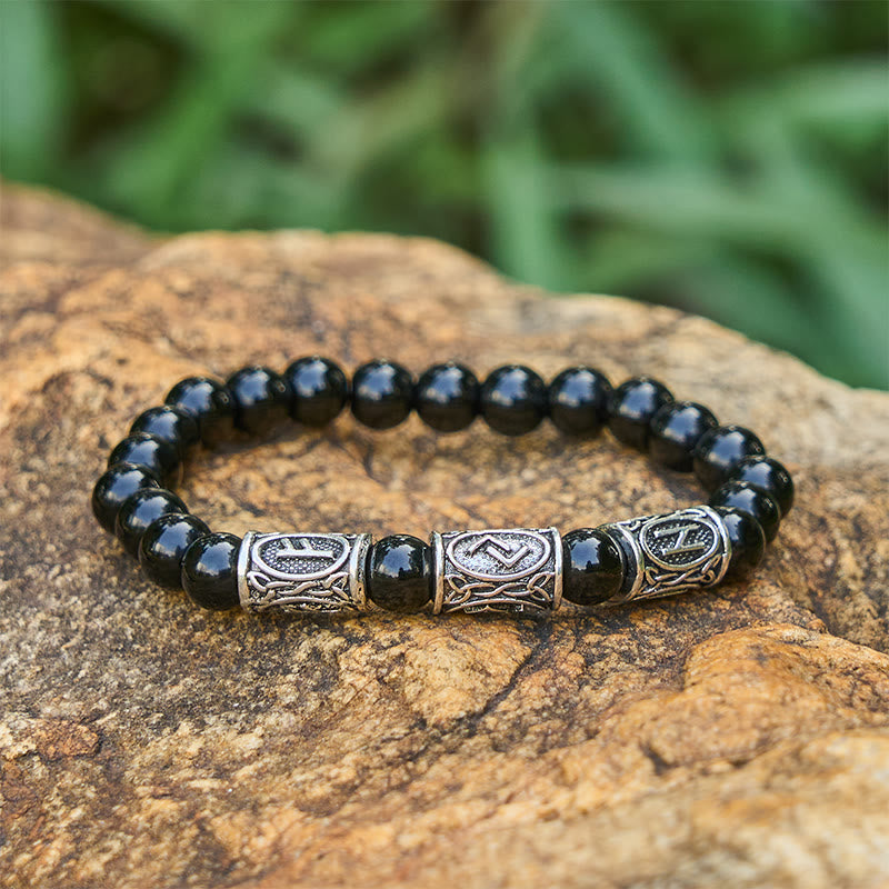 Rune Crystal Beaded Bracelet