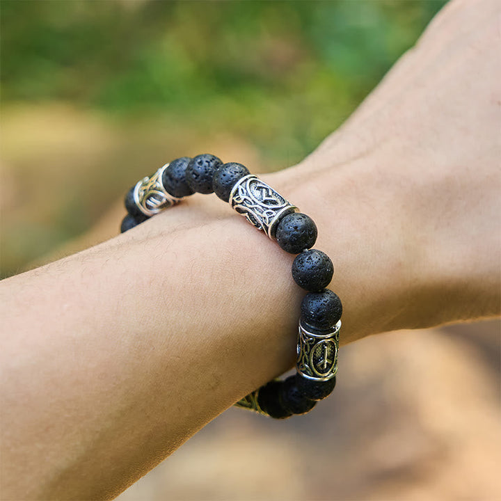 Rune Stone Beaded Bracelet