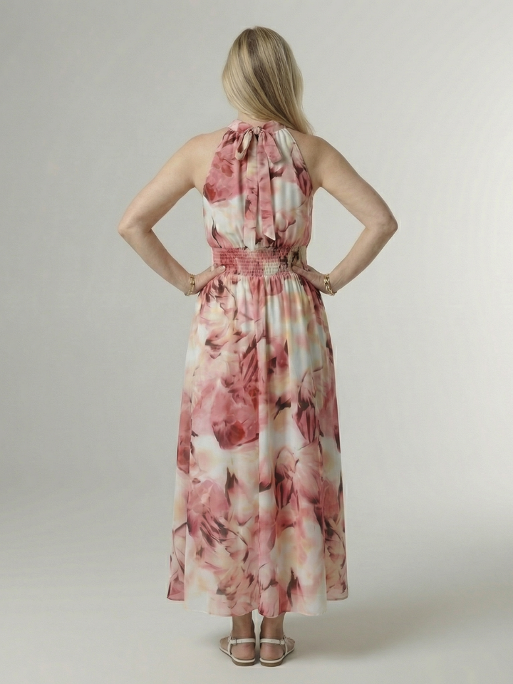 Sylin™ - Gathered Halter Midi Dress