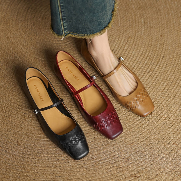 Verity - Square-Toe Mary Jane Flat