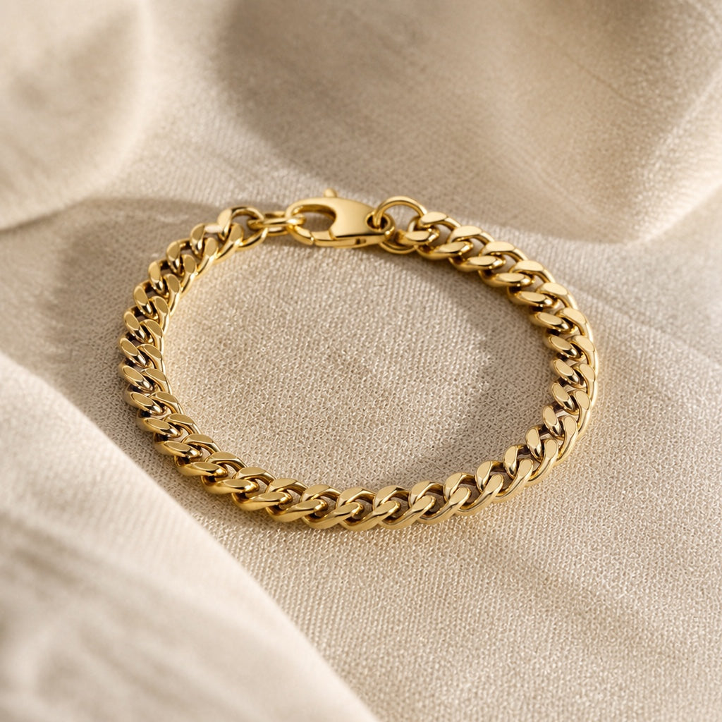 Estate Cuban Classic Gold Bracelet