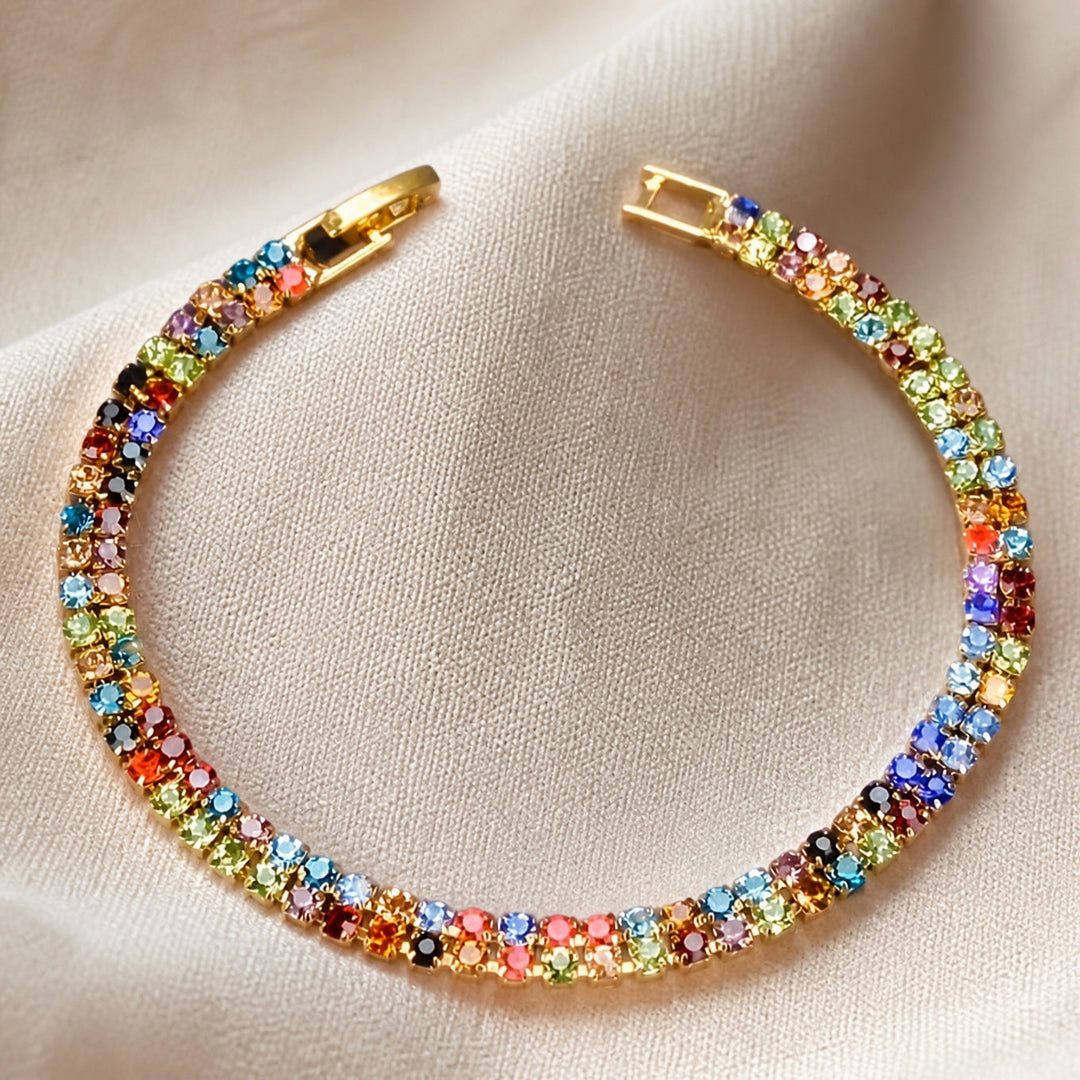 Exquisite Dual Rhinestone Bracelet