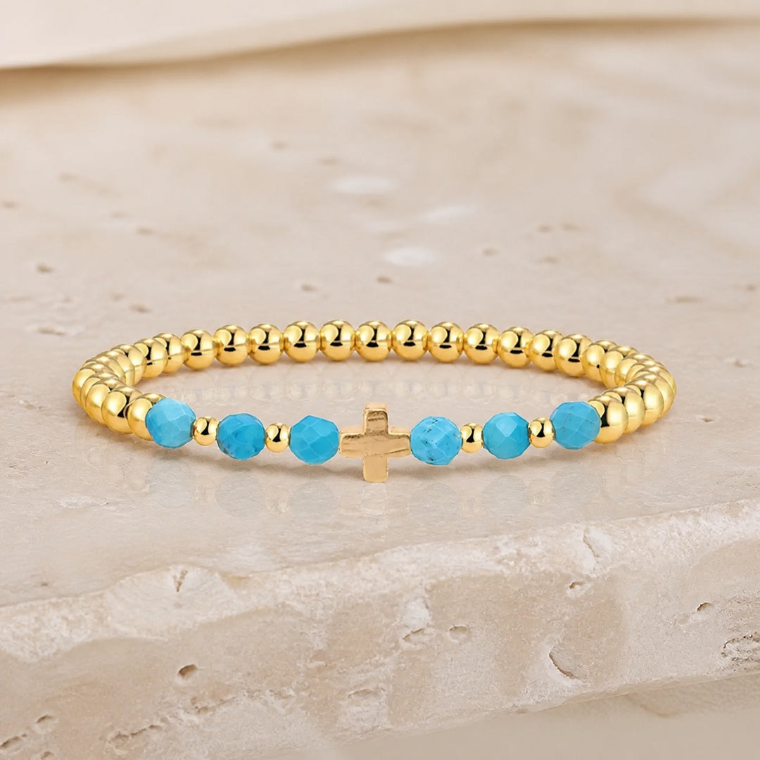 Vintage Turquoise Cross Bracelet