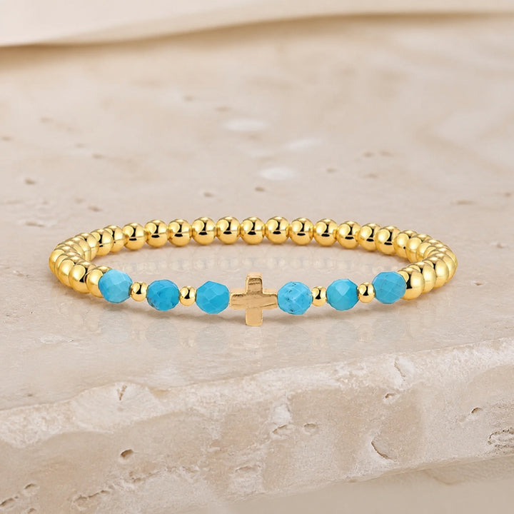Vintage Turquoise Cross Bracelet