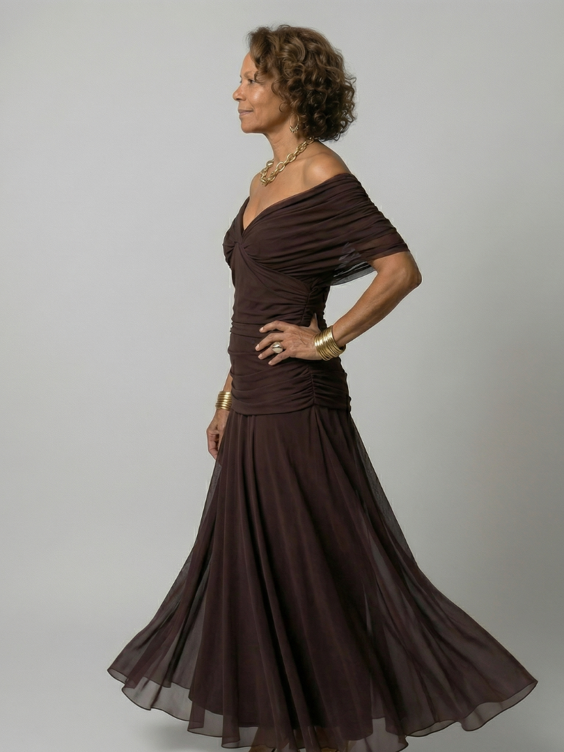Calen™ - Off Shoulder Flow Midi Dresses
