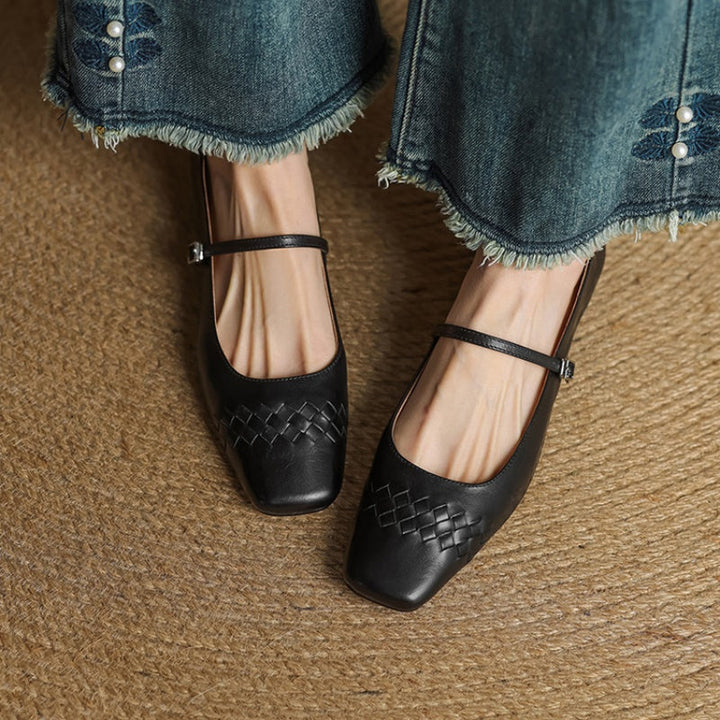Verity - Square-Toe Mary Jane Flat