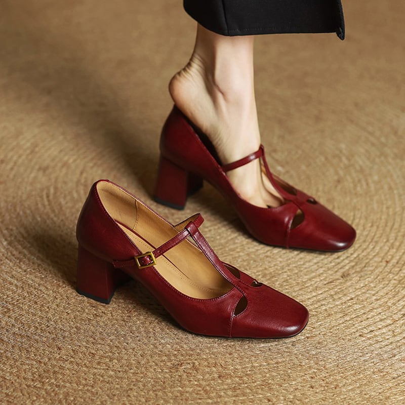 Alysa - Genuine Leather Heels