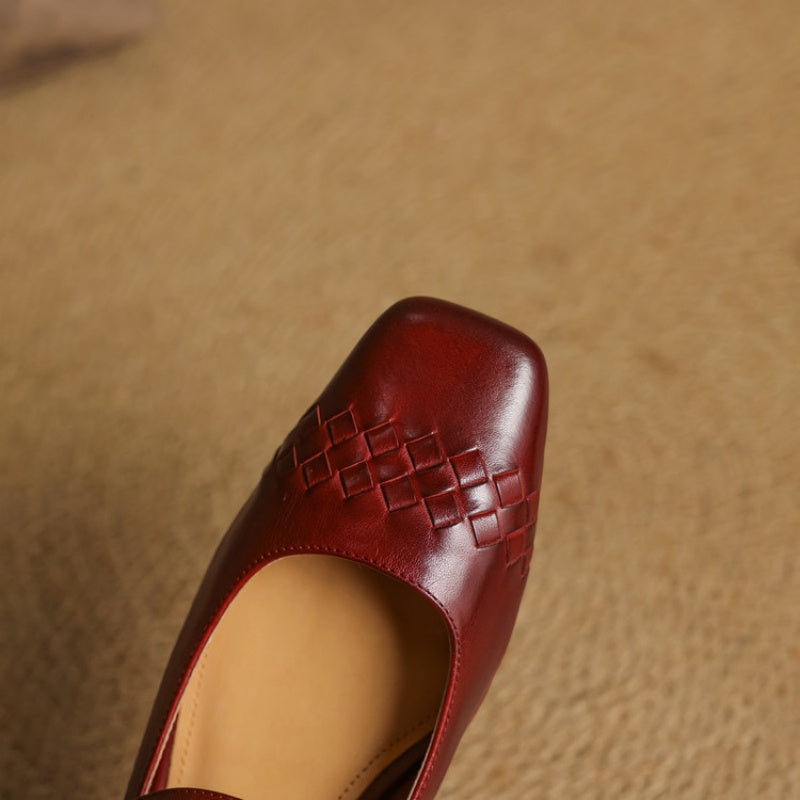 Verity - Square-Toe Mary Jane Flat