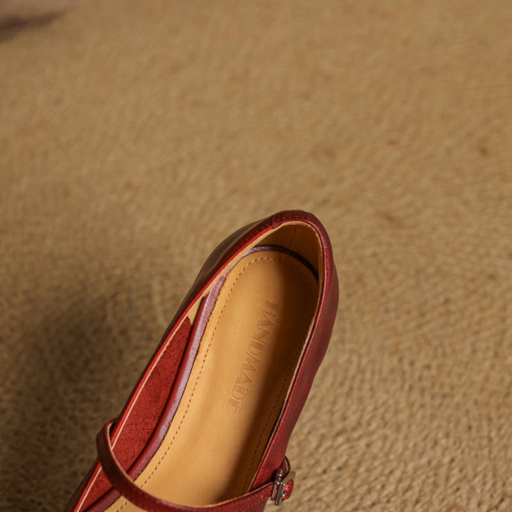 Verity - Square-Toe Mary Jane Flat