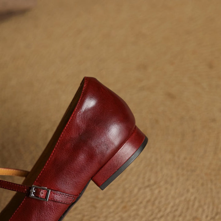 Verity - Square-Toe Mary Jane Flat