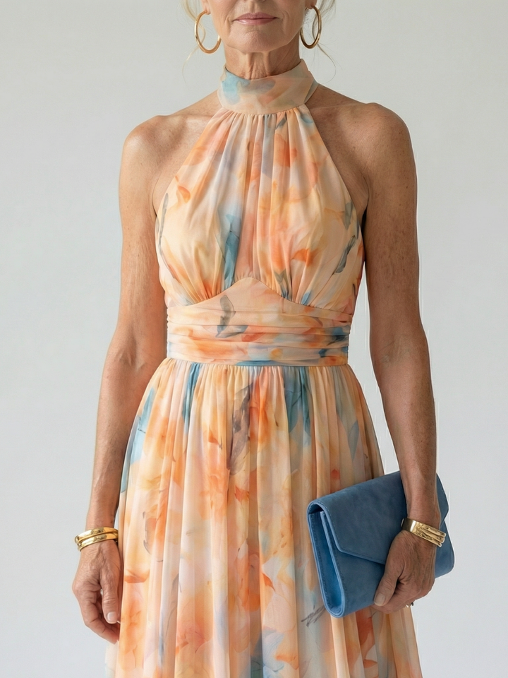 Virelle - Soft Halter Midi Dress