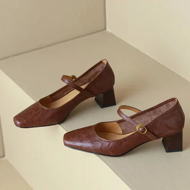 Bella - Genuine Leather Heels