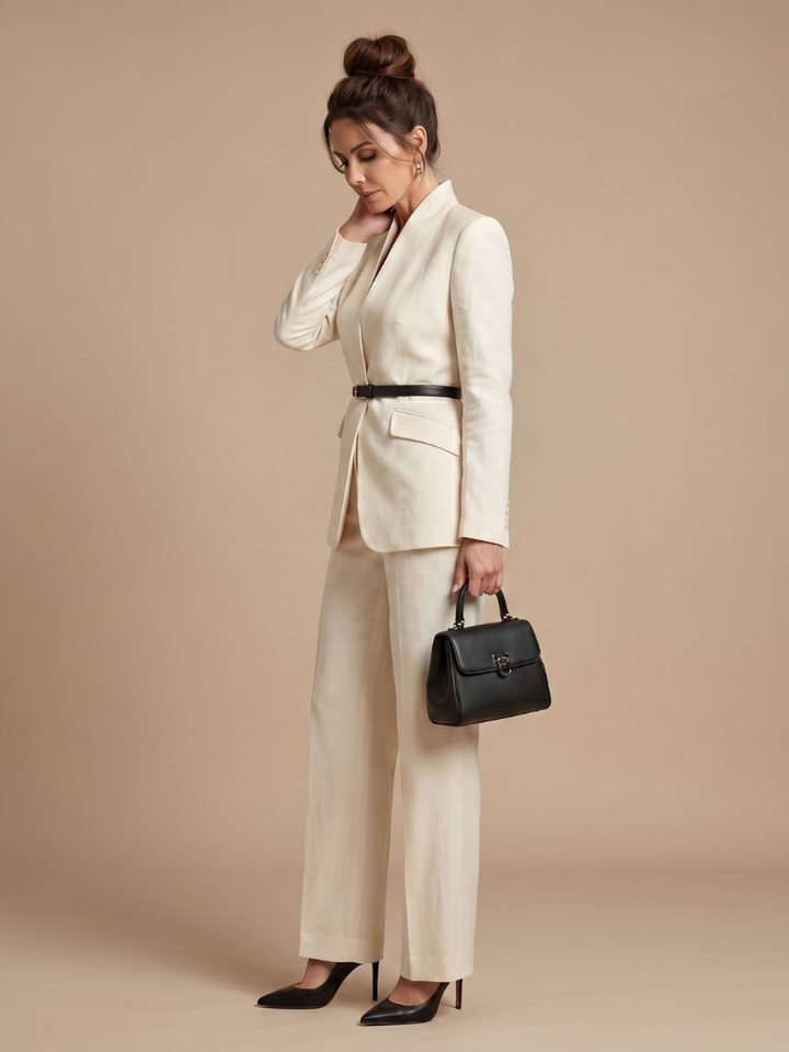 Delta - Structured Stand Collar Tailored Suit