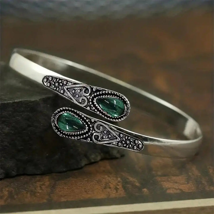 Ethnic Inlaid Imitation Stone Bracelet