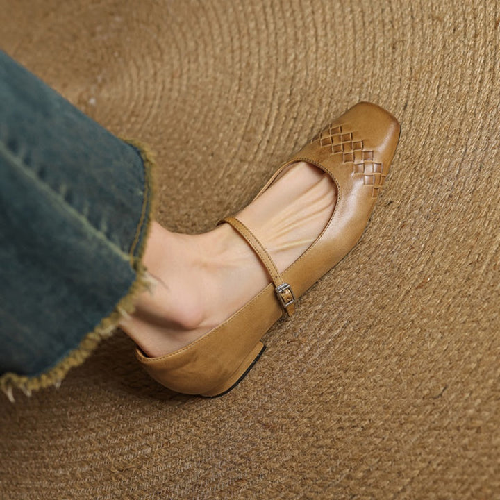 Verity - Square-Toe Mary Jane Flat