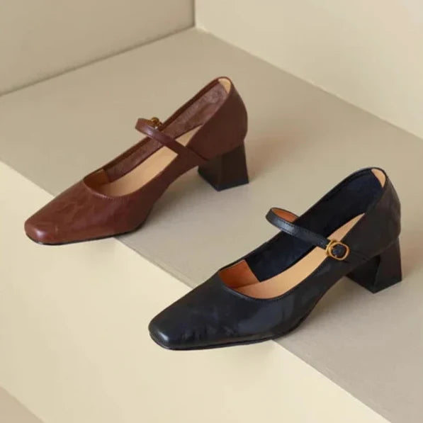 Bella - Genuine Leather Heels