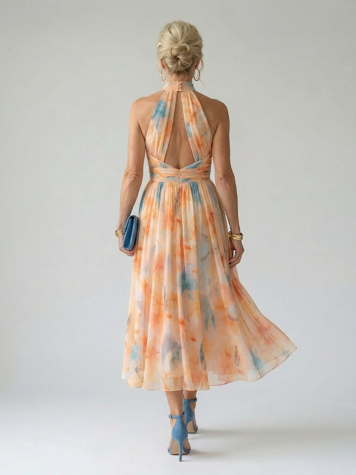 Virelle - Soft Halter Midi Dress