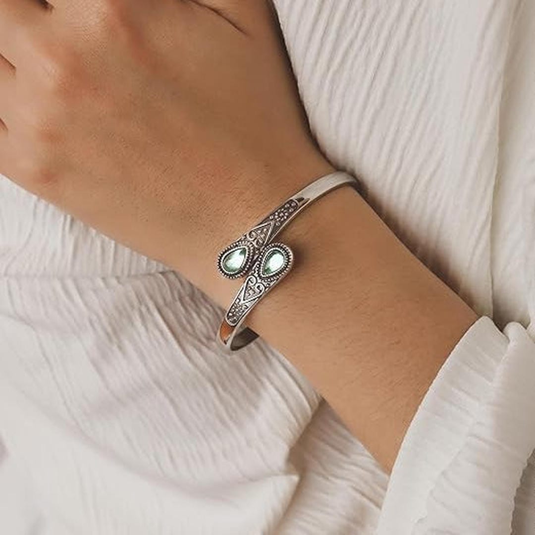 Ethnic Inlaid Imitation Stone Bracelet