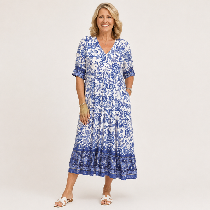 Keisha™ - Graceful V-Neck Floral