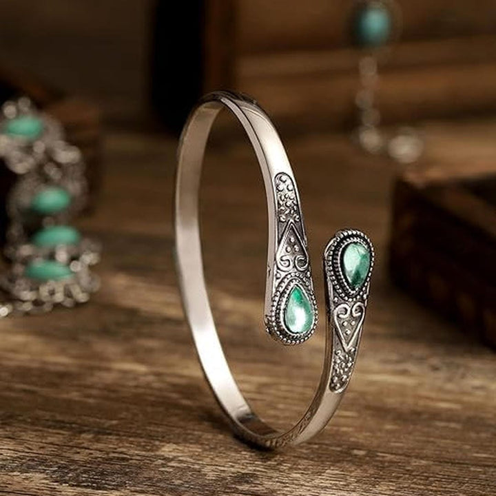 Ethnic Inlaid Imitation Stone Bracelet