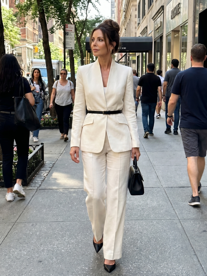 Delta - Structured Stand Collar Tailored Suit