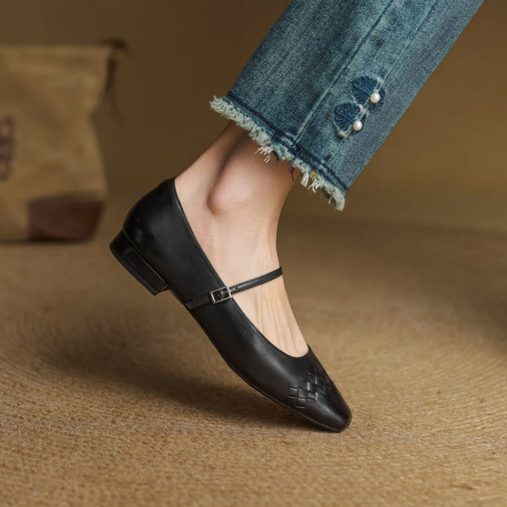Verity - Square-Toe Mary Jane Flat