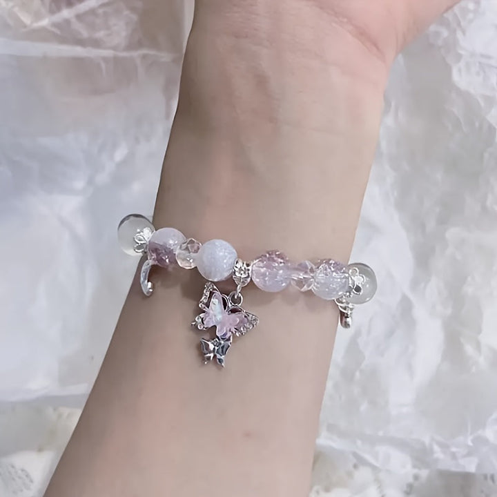 Charming Bead Butterfly Bracelet