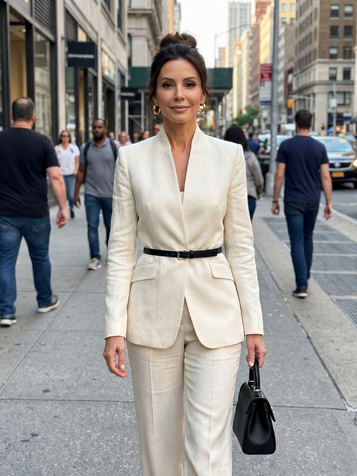 Delta - Structured Stand Collar Tailored Suit