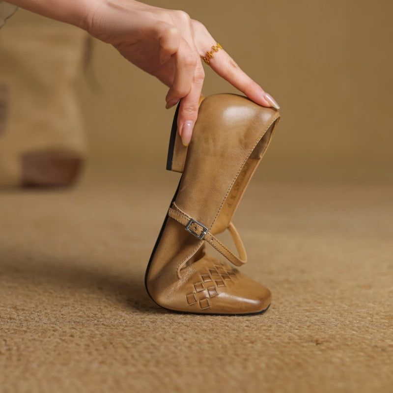 Verity - Square-Toe Mary Jane Flat