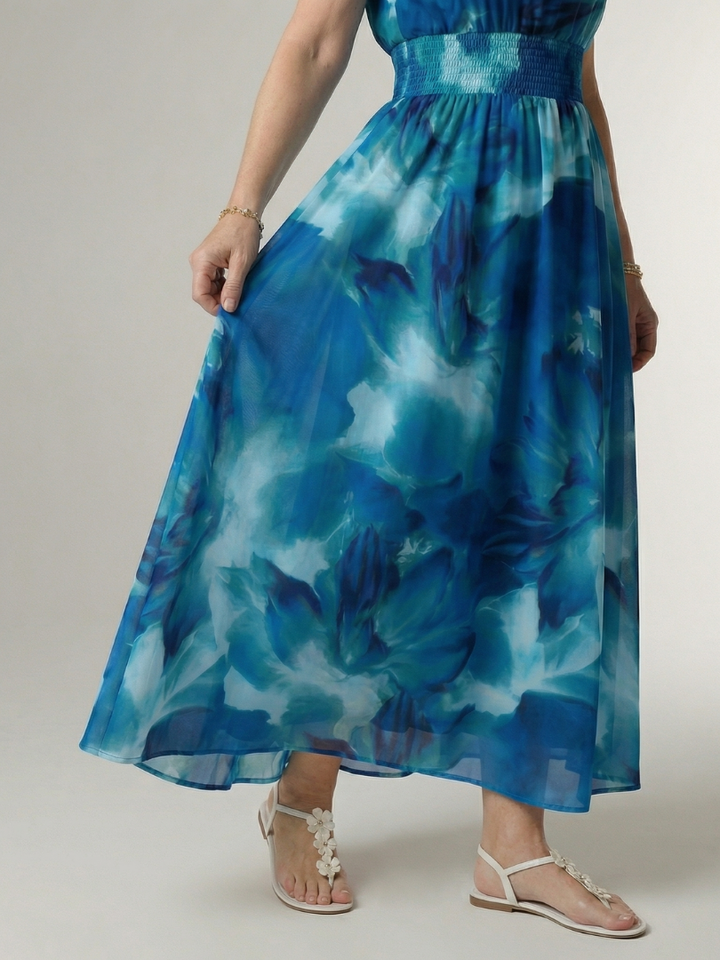 Sylin™ - Gathered Halter Midi Dress