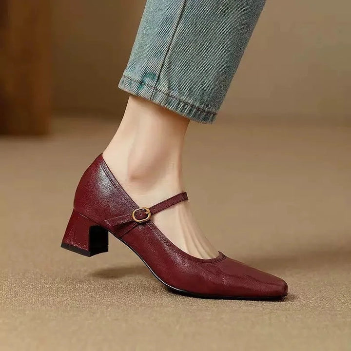 Bella - Genuine Leather Heels