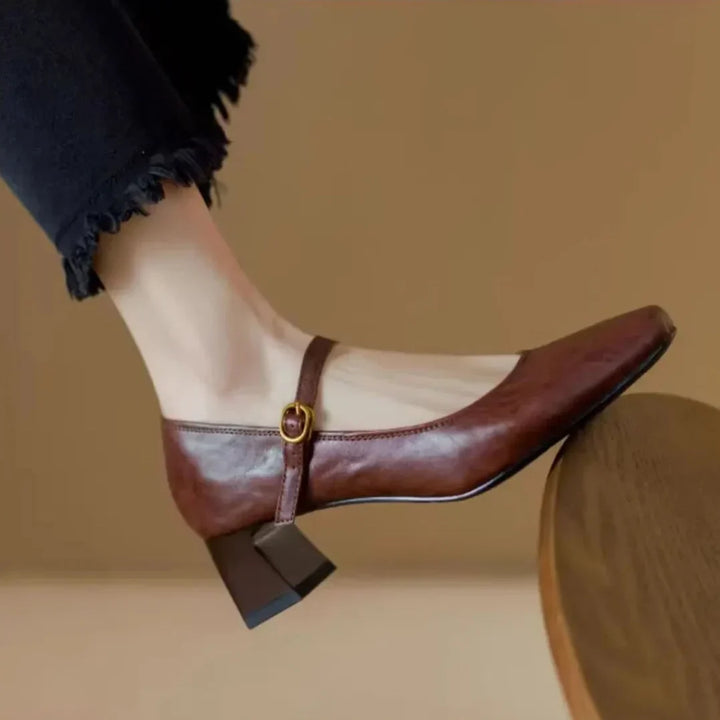 Bella - Genuine Leather Heels