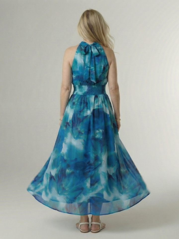 Sylin™ - Gathered Halter Midi Dress