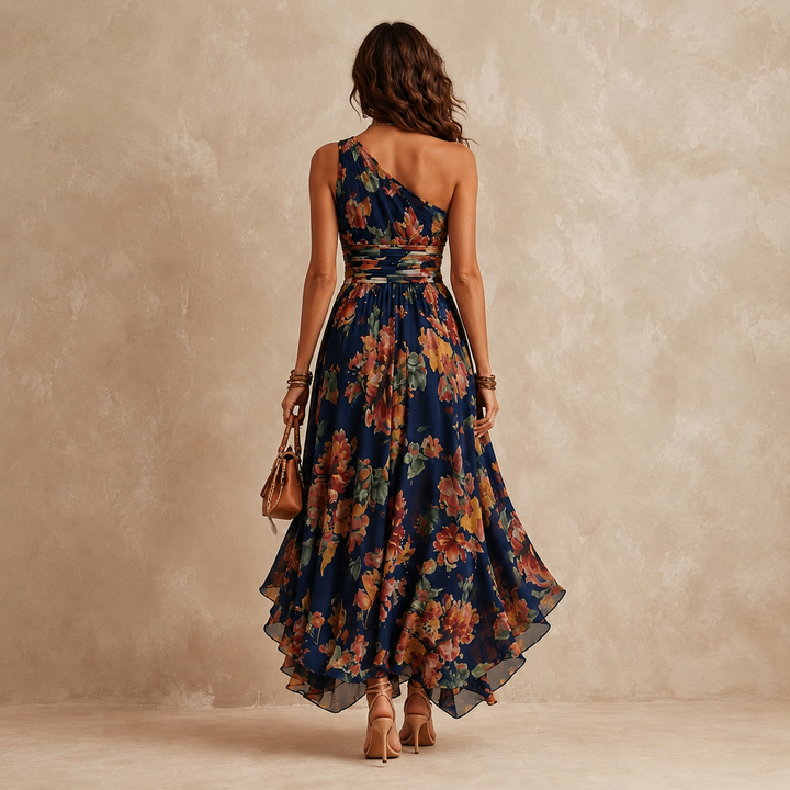 Celeste - One-Shoulder Floral Maxi