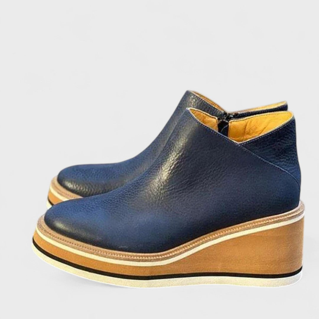 Sandra | Platform Slip-On Ankle Boots
