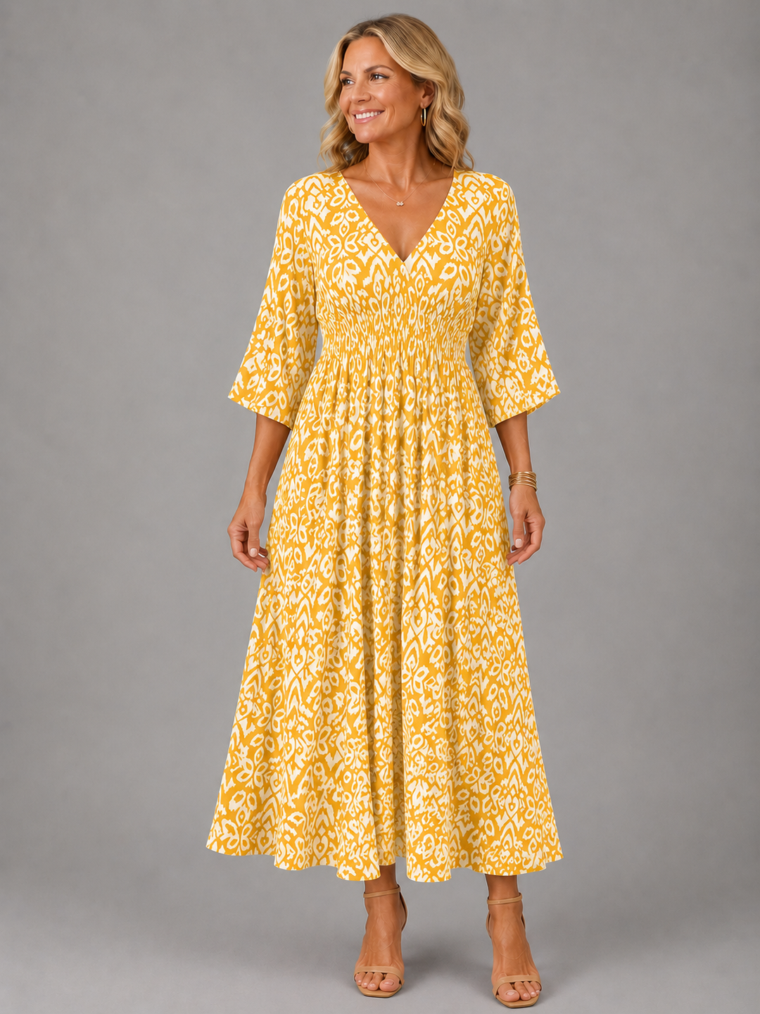 Althea™ - Bohemian Flow Midi Dress