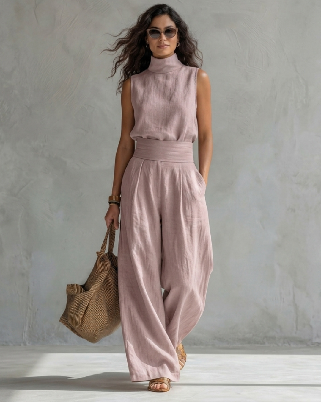 Maria - Elegant Wide Leg Pants and Top Set
