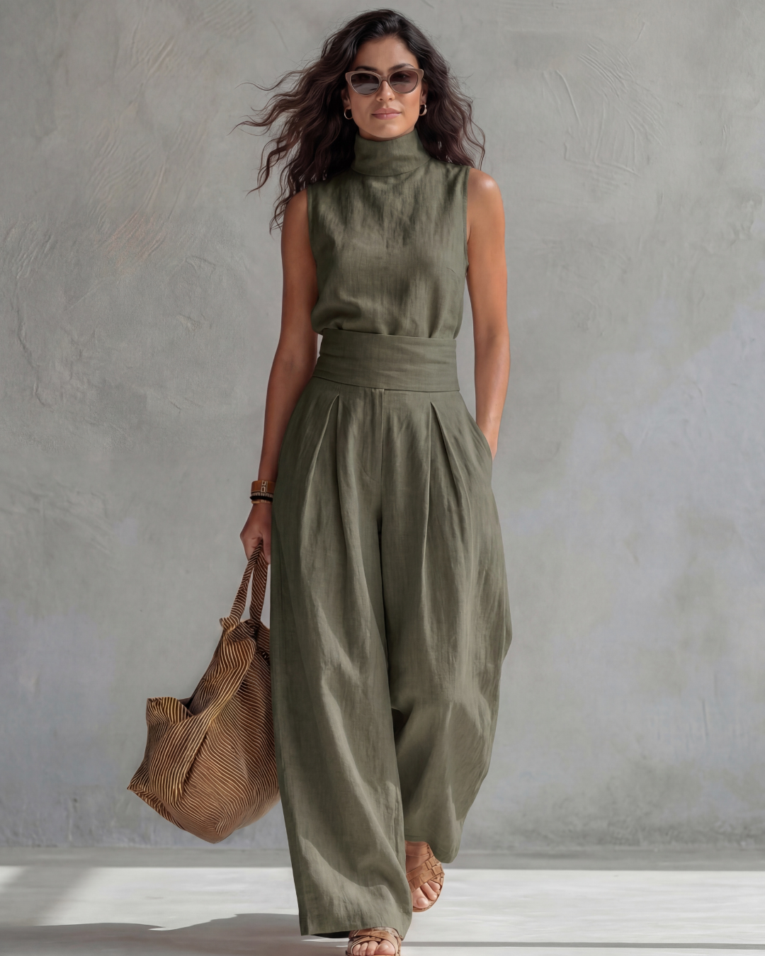 Maria - Elegant Wide Leg Pants and Top Set